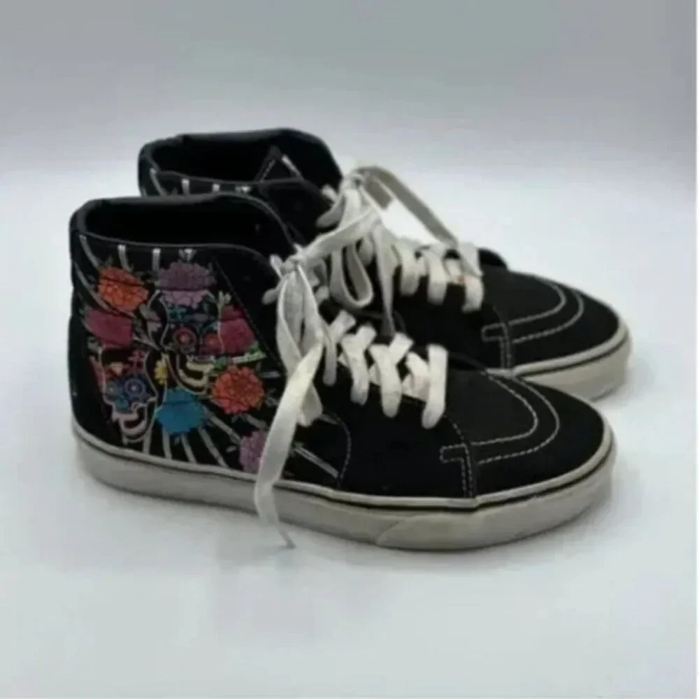 Vans Lizzy Unisex Armanto Floral Black Skateboard High Top Sneakers Size 8
